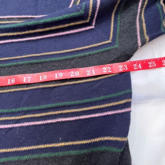 Scotch & Soda Crew Neck Knit Stripe Sweater Cotton Cashmere Men’s XL Navy Blue - Picture 9 of 11